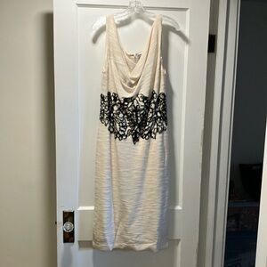 St John Couture white sleeveless dress